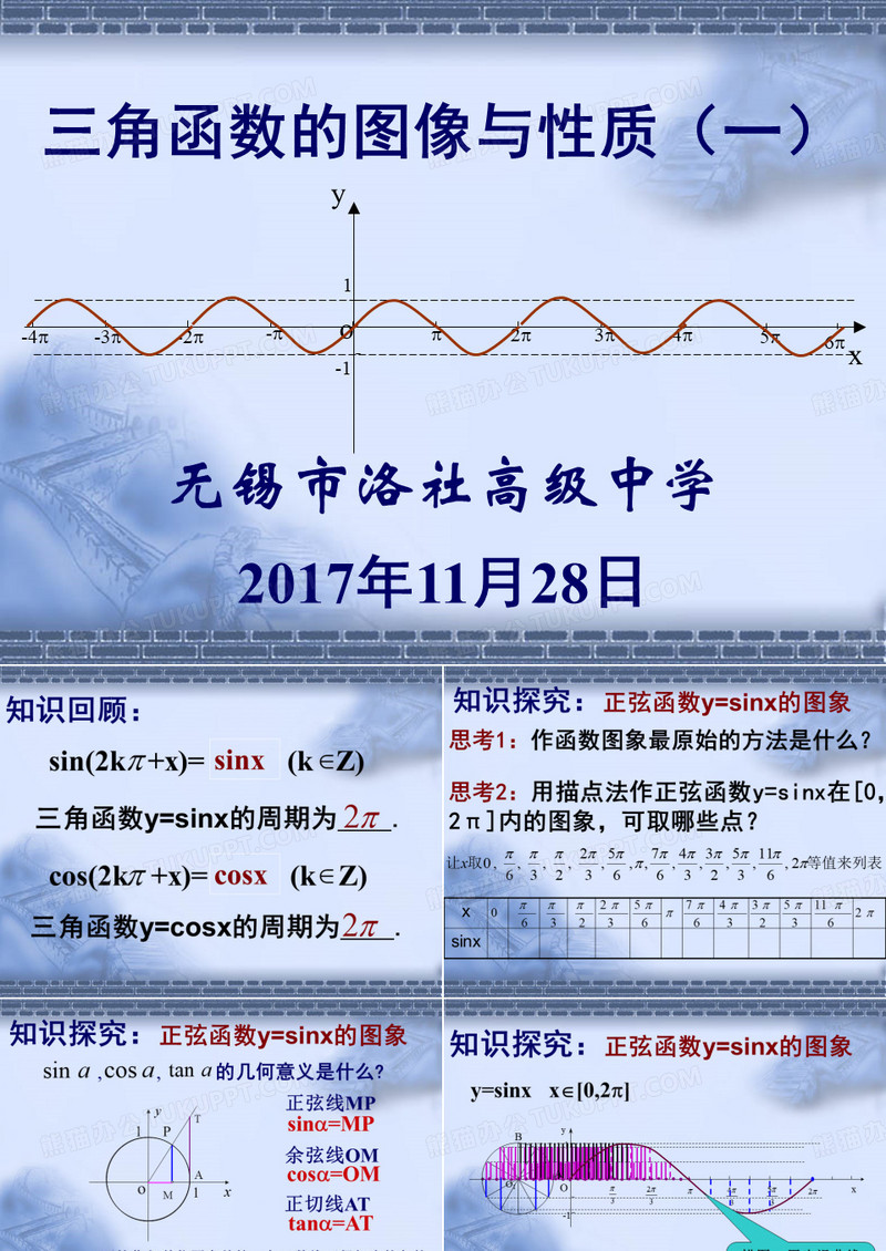 三角函数的图像与性质