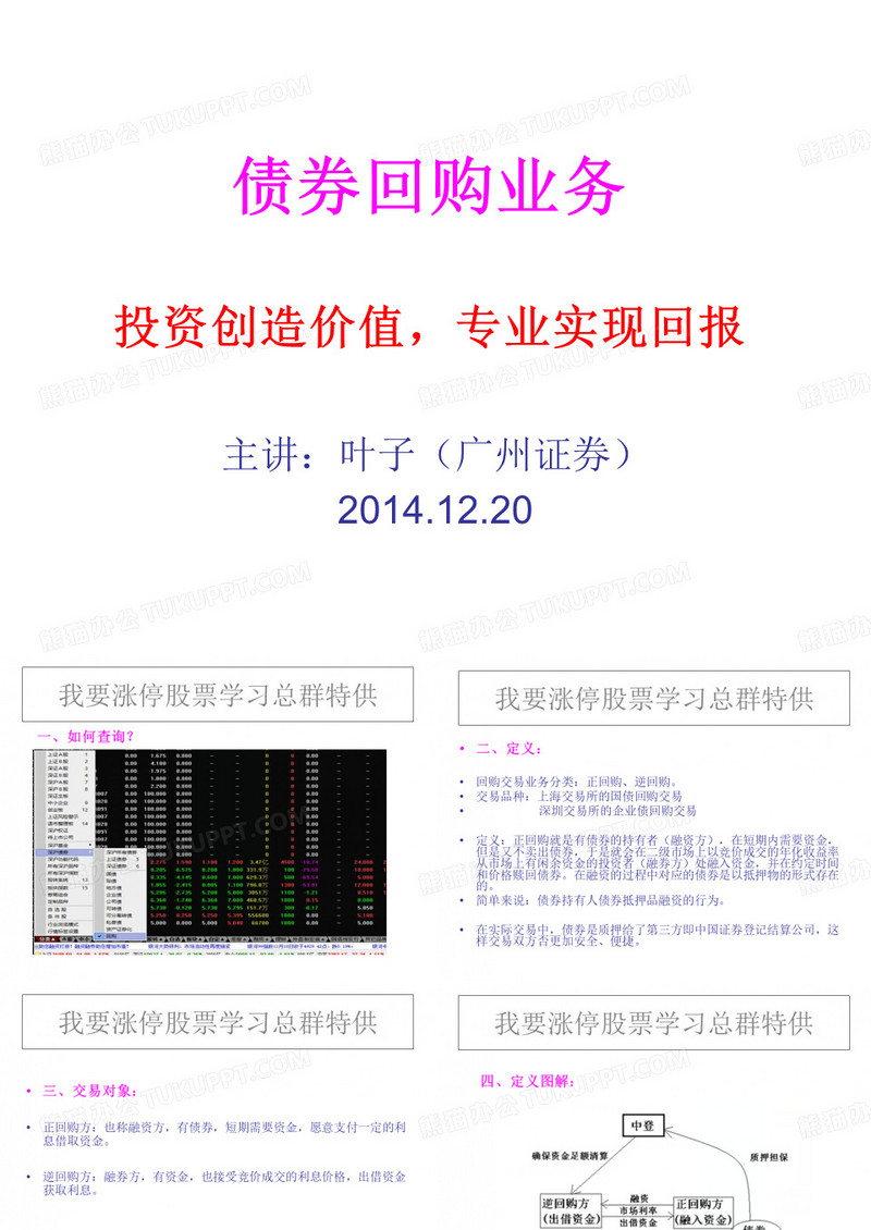 债券回购业务(正回购、逆回购)讲解学习