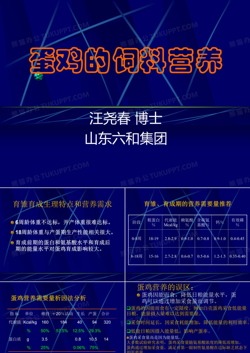 蛋鸡的饲料营养