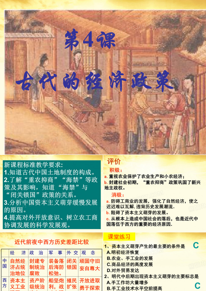 高一历史必修二第四课