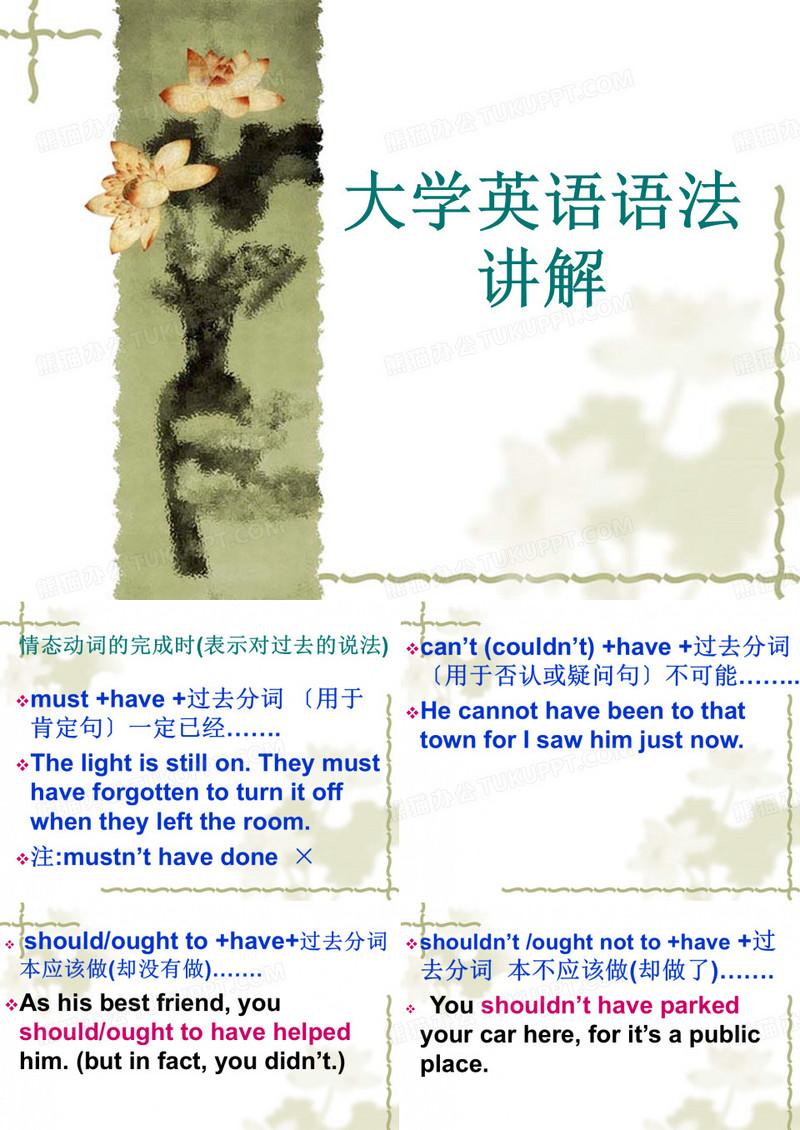 大学英语语法讲解ppt课件