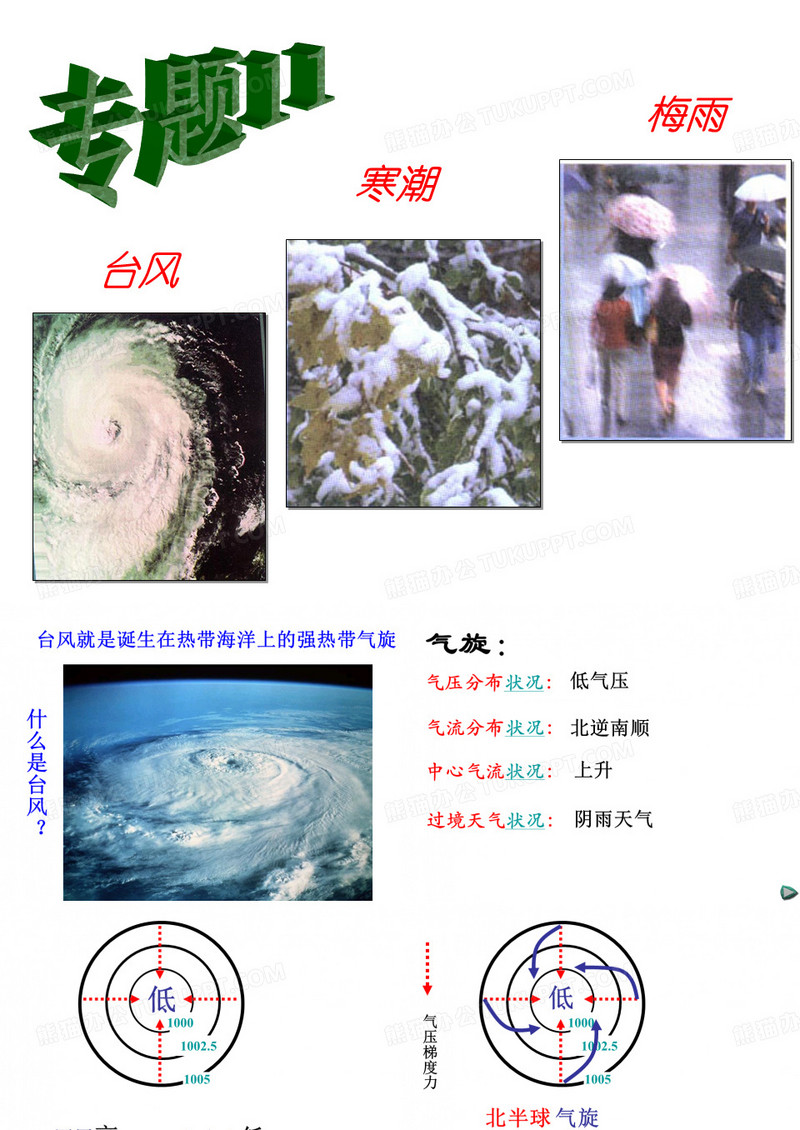 专题11 台风、寒潮、梅雨