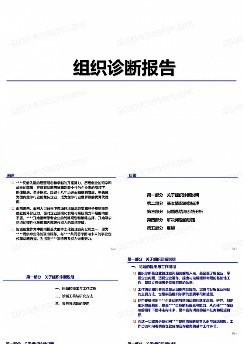 组织诊断报告(和君模版)
