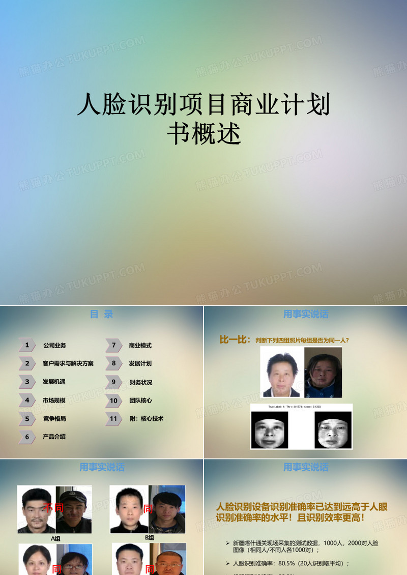 人脸识别项目商业计划书概述