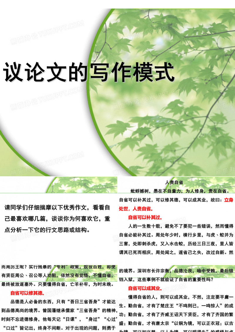 议论文写作指导课件