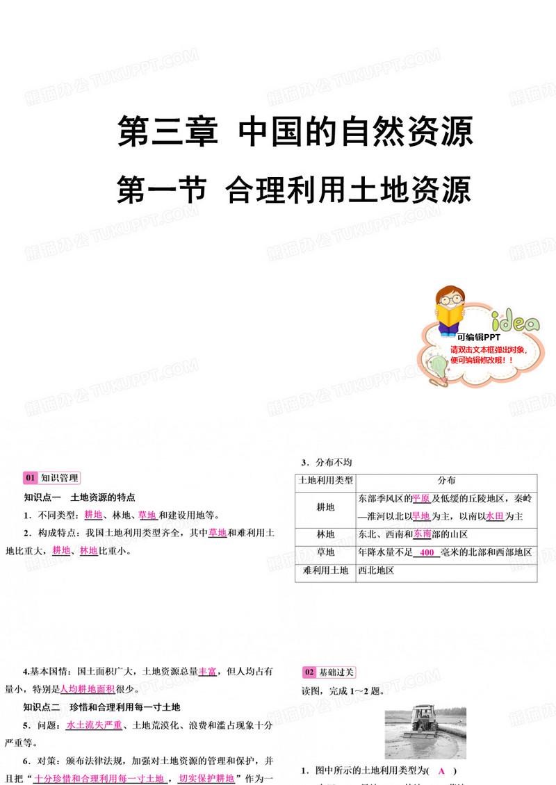 第一节 合理利用土地资源