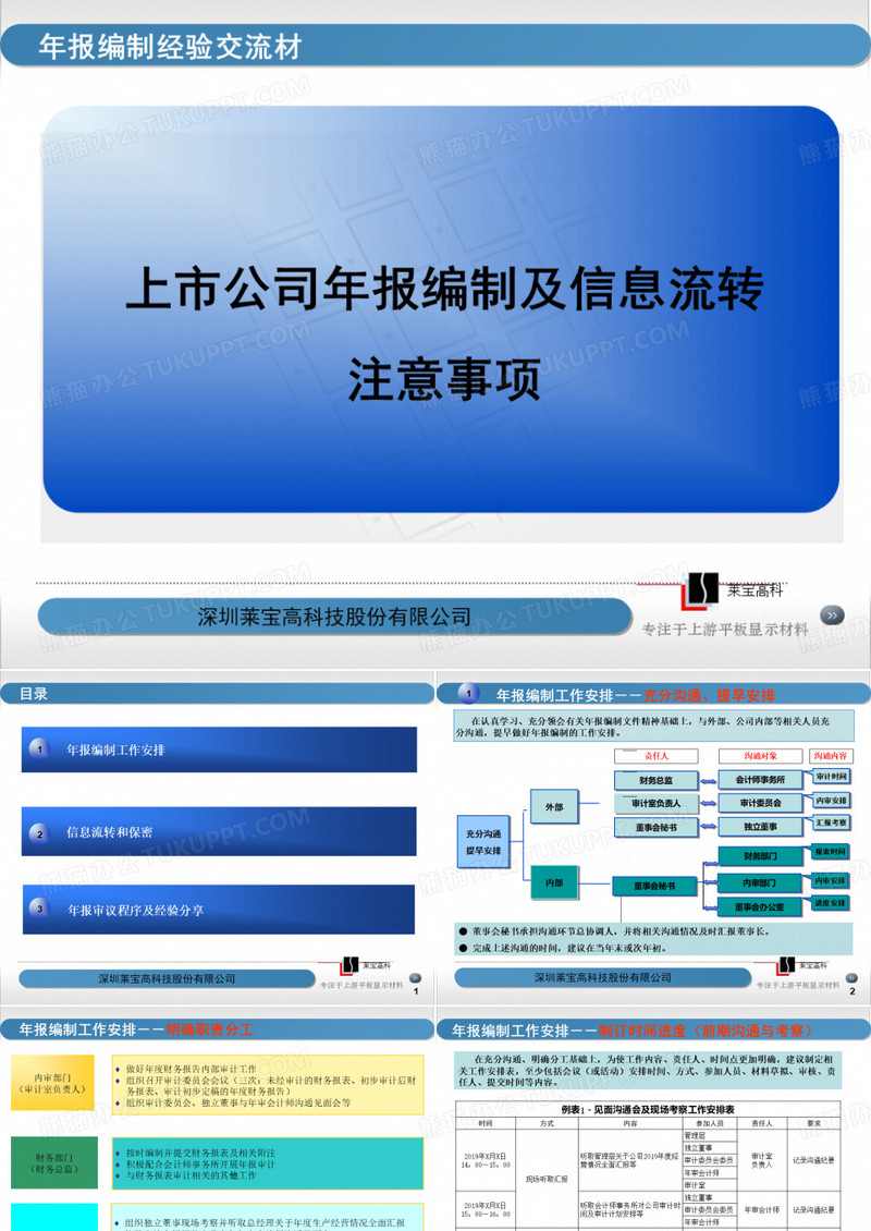 上市公司年报编制及信息流转