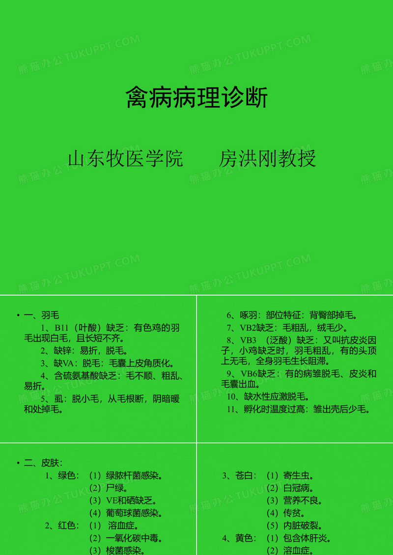 禽病病理诊断