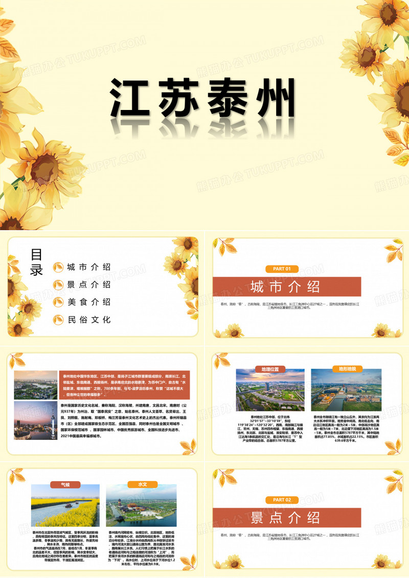 江苏泰州城市文化介绍PPT