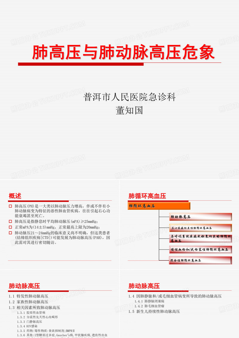 肺高压与肺动脉高压危象
