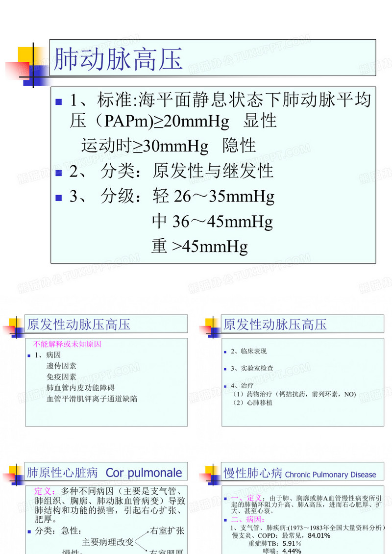 肺动脉高压及肺心病ppt课件