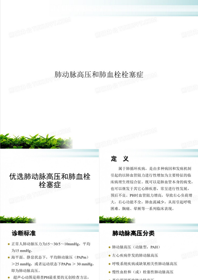 肺动脉高压和肺血栓栓塞症课件