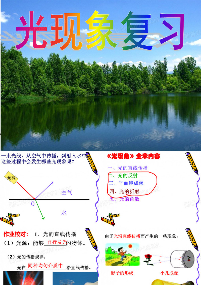 光现象复习课件