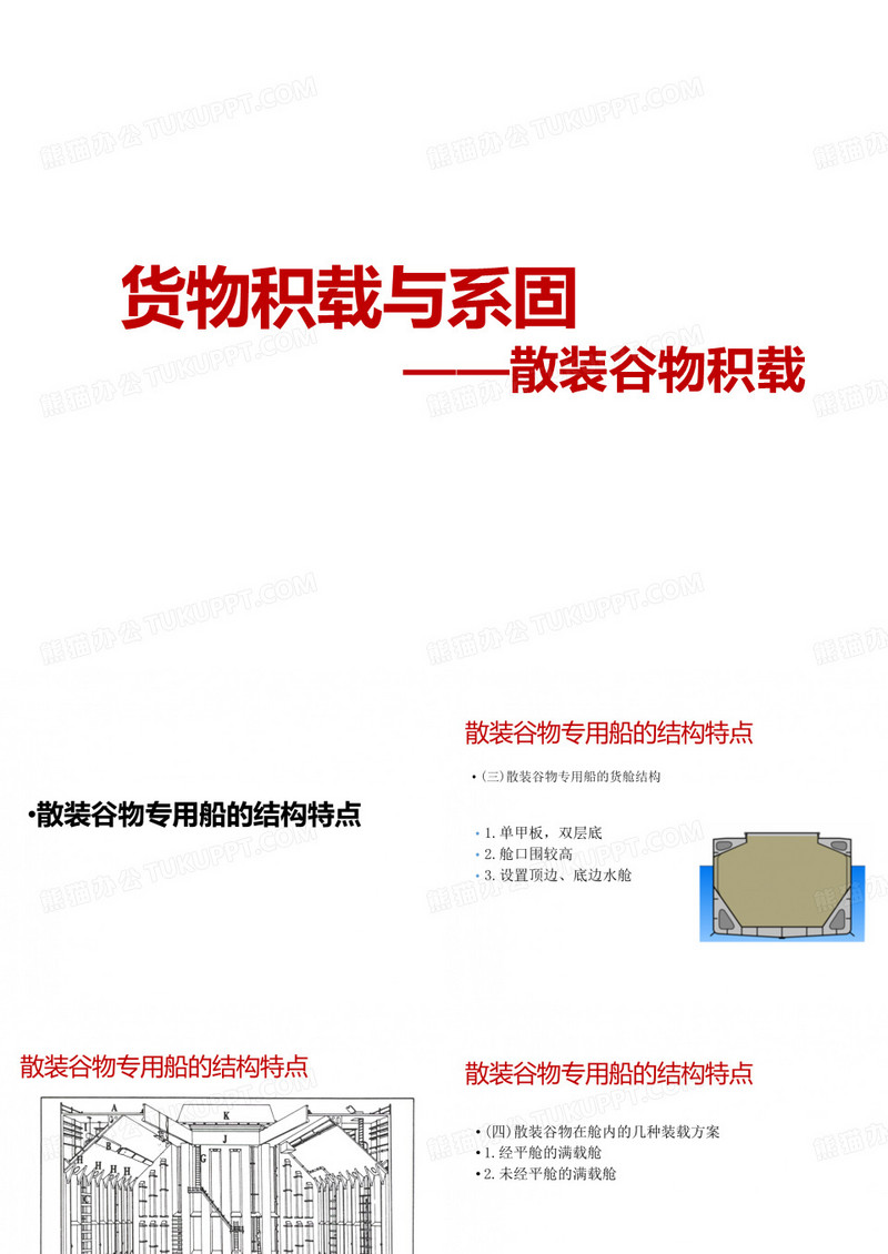 散装谷物专用船的结构特点.