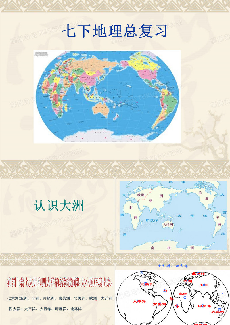 七年级下册地理复习课件