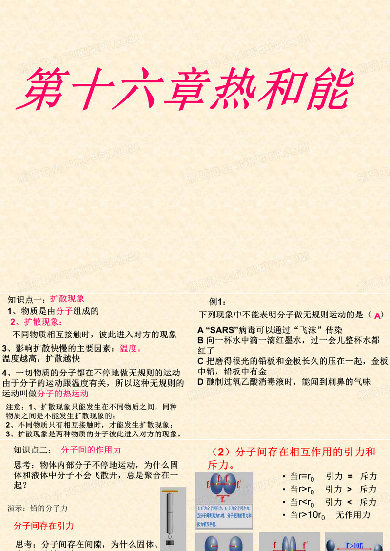 热和能复习课件