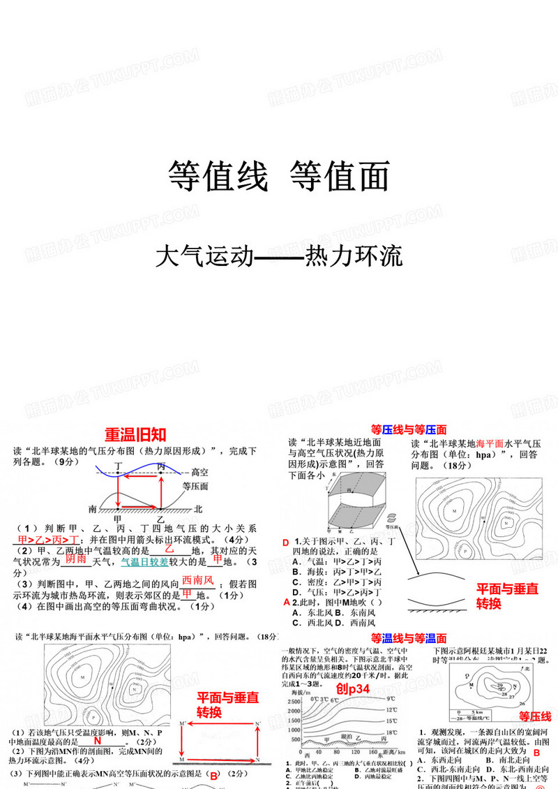 等值线  等值面