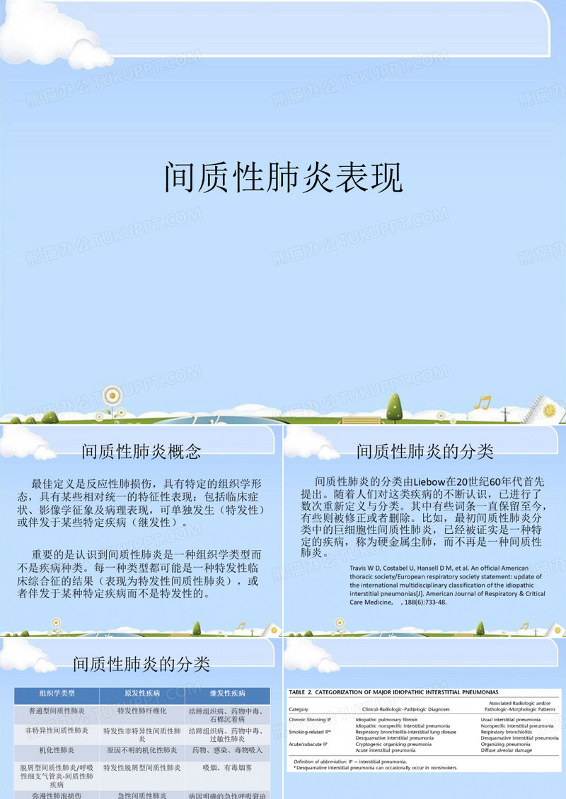 间质性肺炎表现