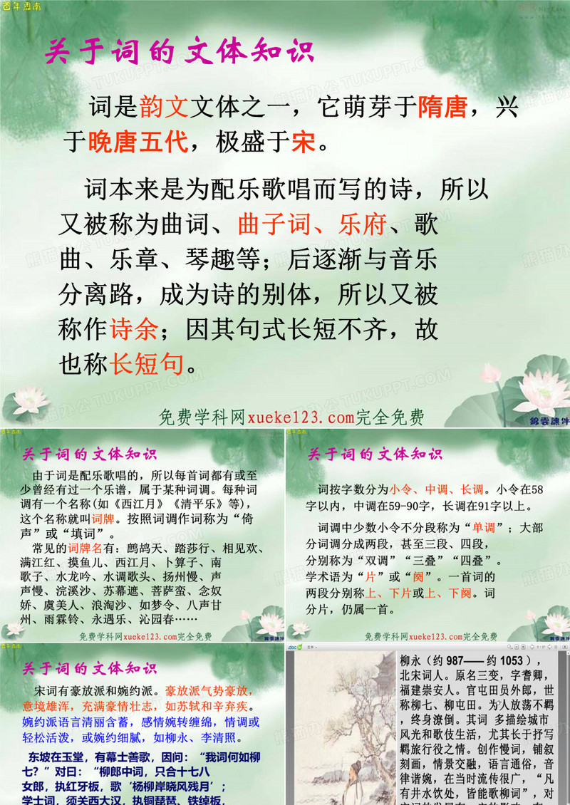 八声甘州柳永PPT课件