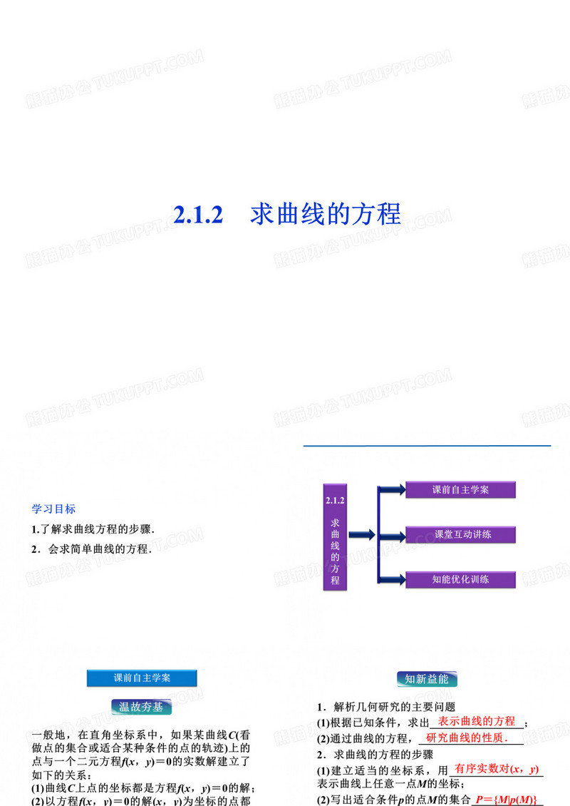求曲线的方程