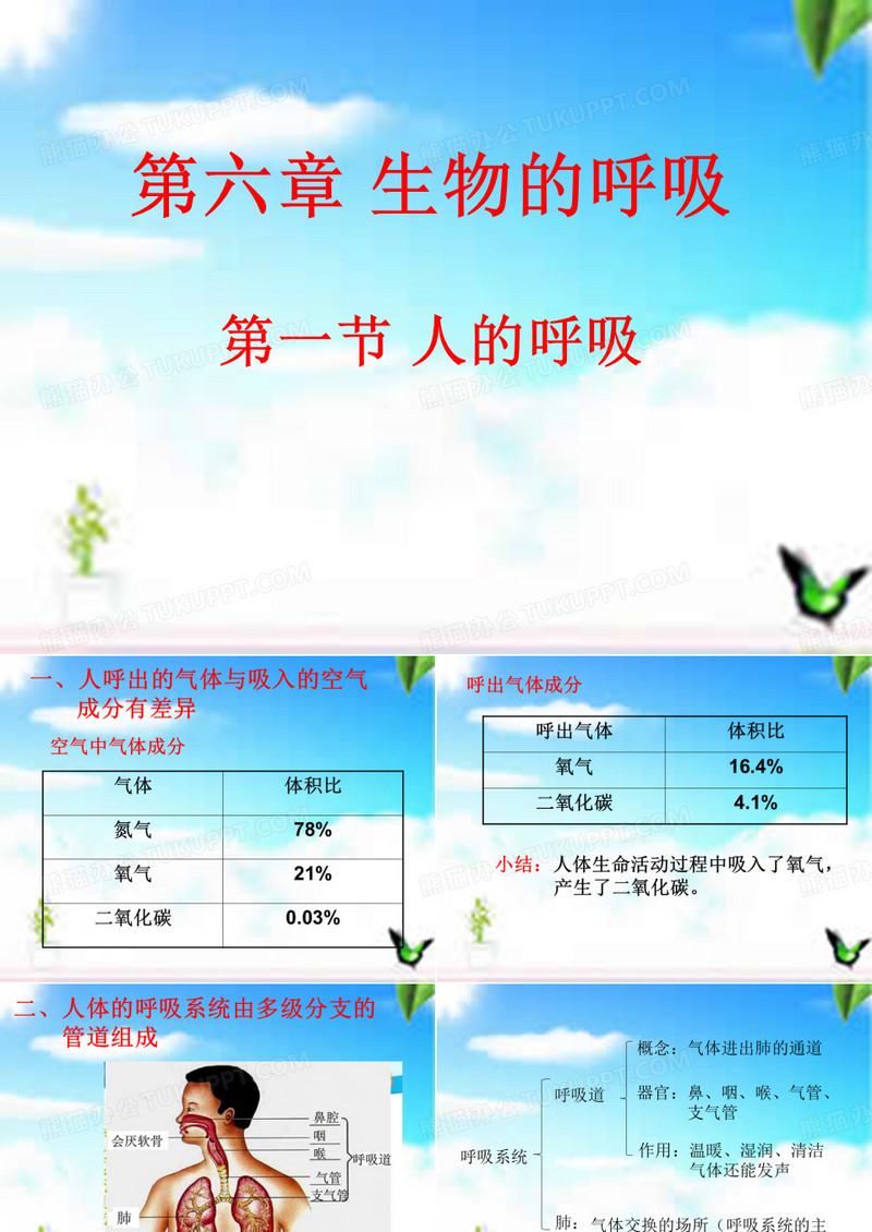 《第一节 人的呼吸》 课件