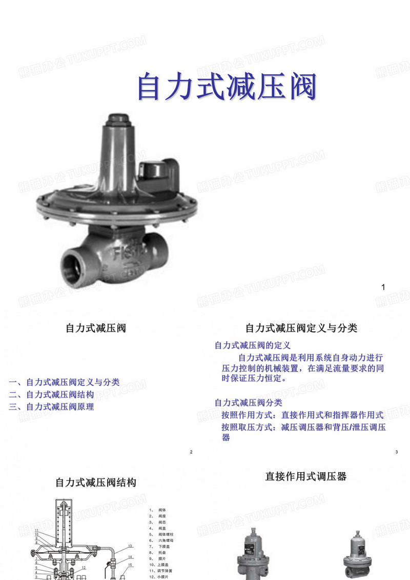 自力式减压阀