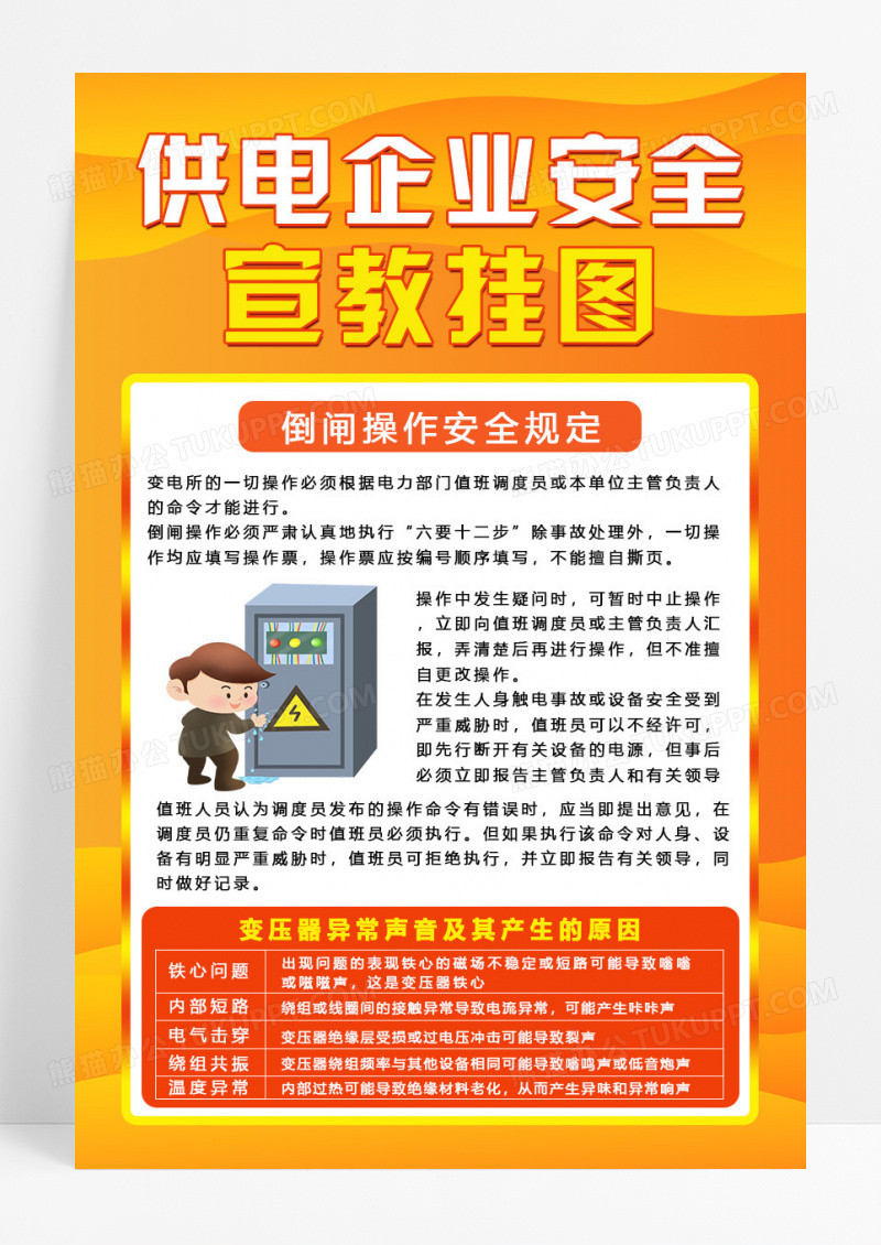 红色简约大气电力安全宣传海报