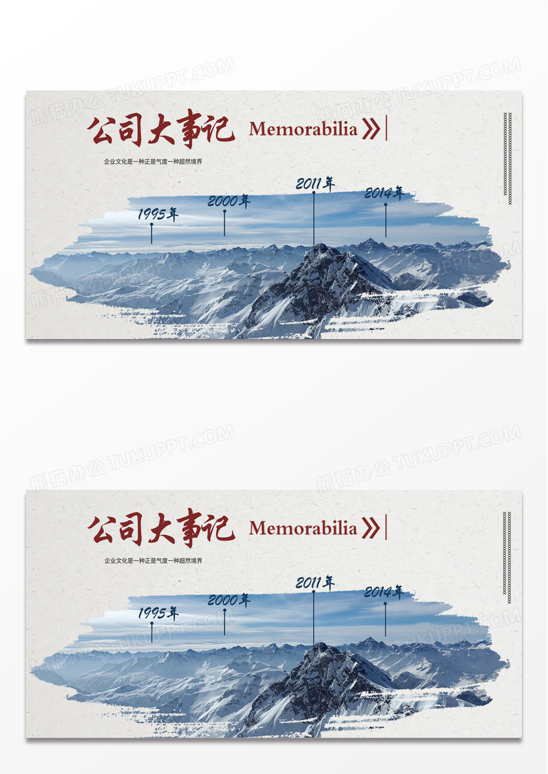 简约时尚公司大事记宣传展板