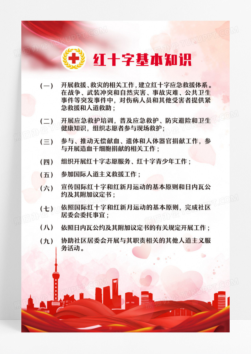 红十字会工作职责宣传海报设计