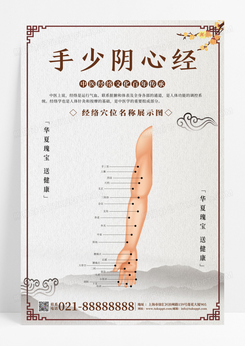 传统中医人体经络穴位套图海报