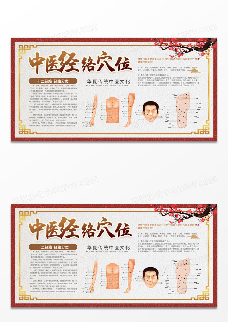 简单浅灰中医足疗养生足底按摩脚底穴位宣传展板