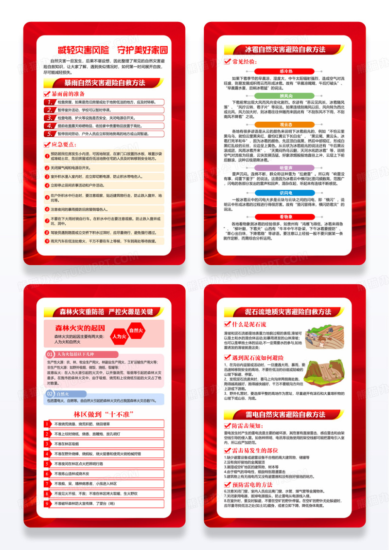 全国防灾减灾日减少身边的灾害危险宣传展板