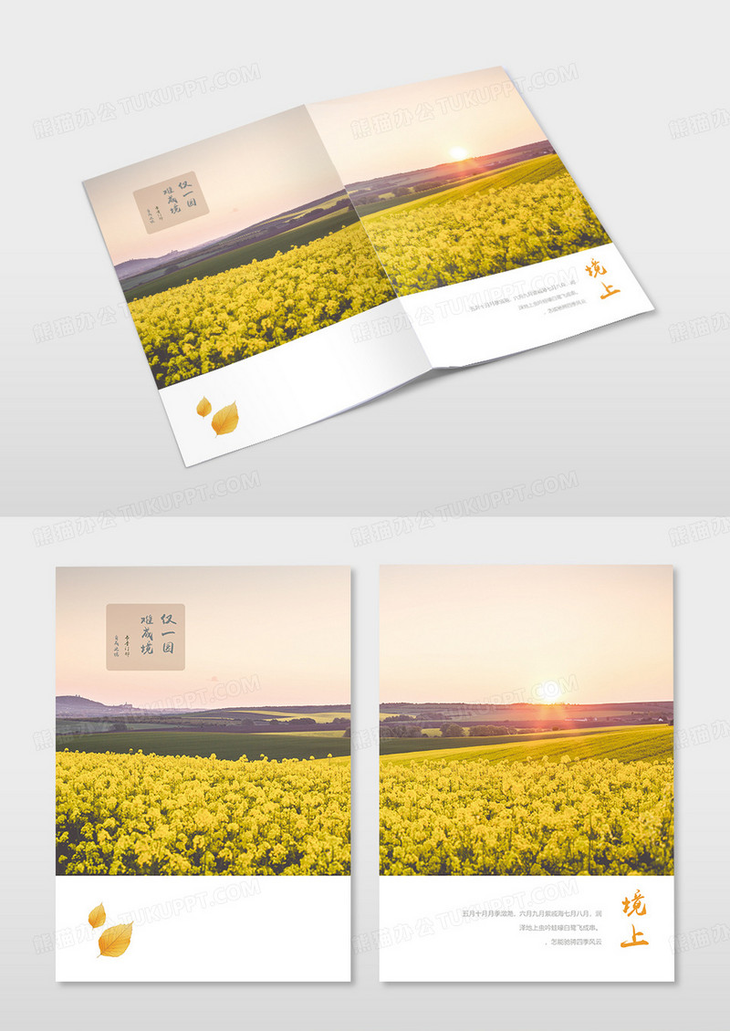 清新自然淡雅花海公司产品图册封面
