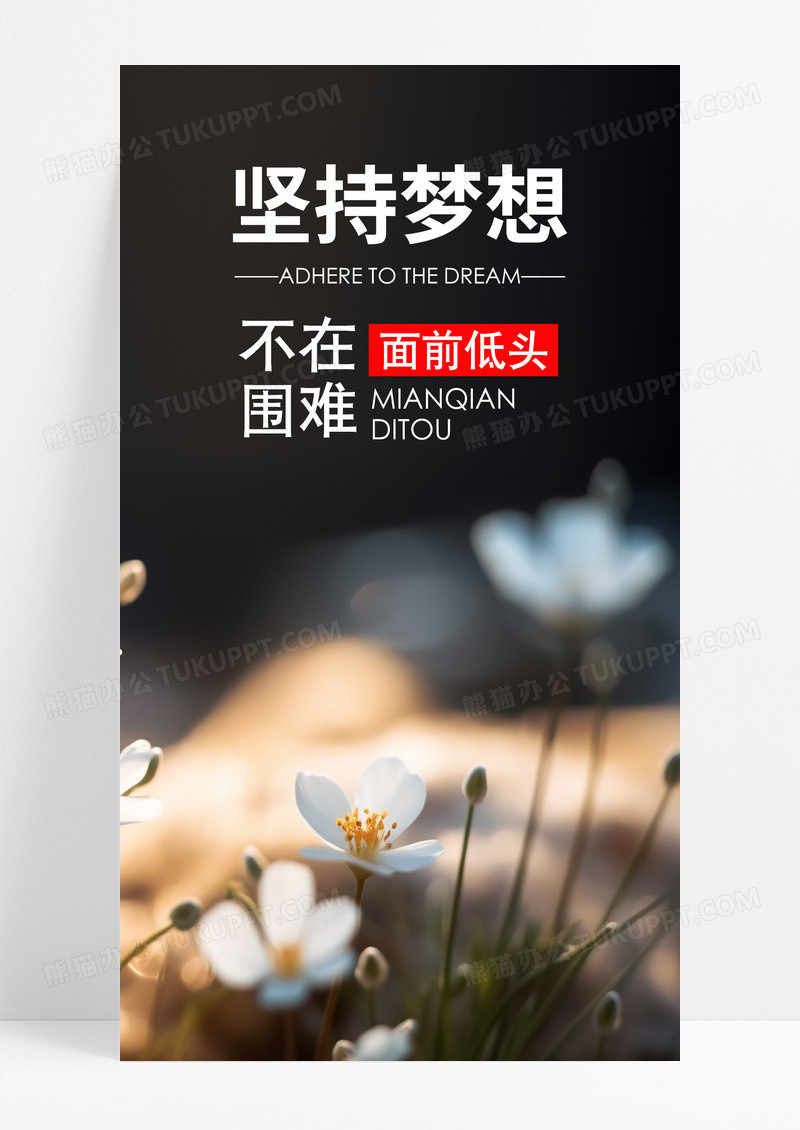 手机海报配图坚持梦想图片