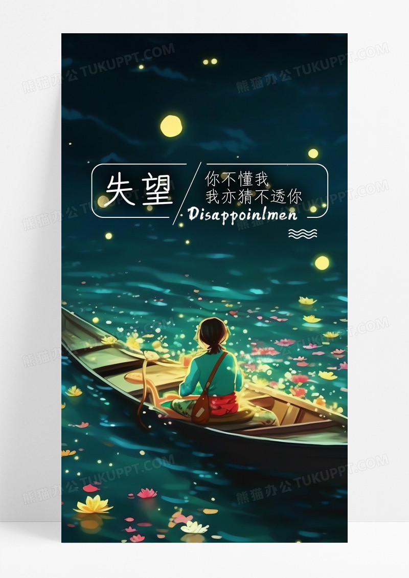 失望情感感情手机海报配图图片