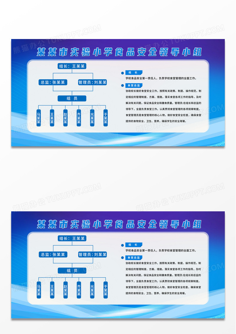 学校食品安全监督组织架构图人员组织架构图