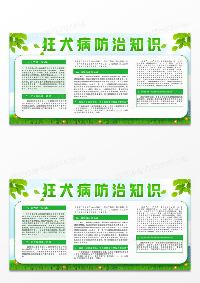 狂犬病宣传栏狂犬病知识与防控狂犬病展板