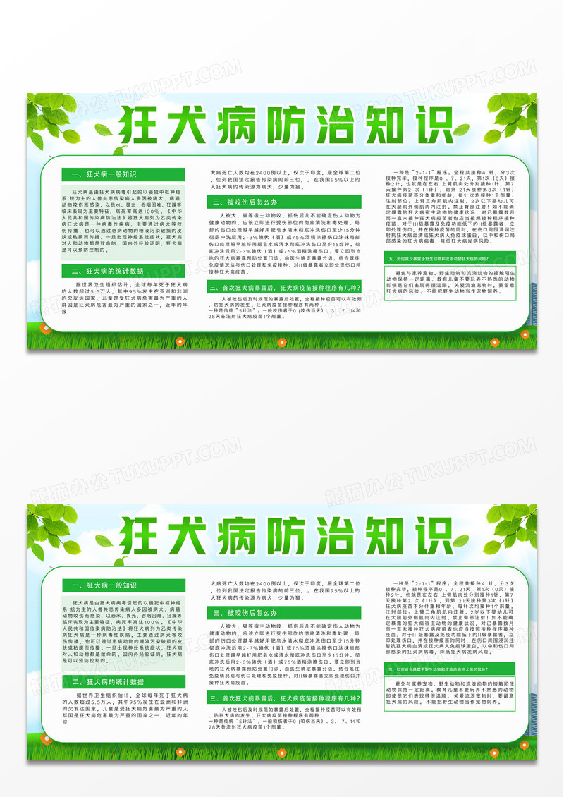 狂犬病宣传栏狂犬病知识与防控狂犬病展板