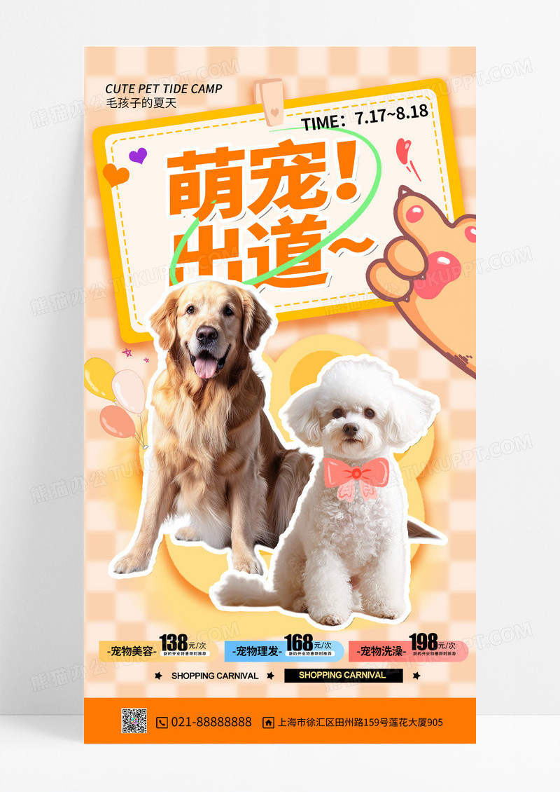 可爱萌宠出道宣传活动海报