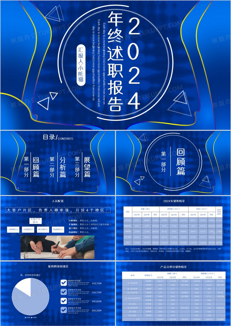 创意简约风年终述职报告PPT模板