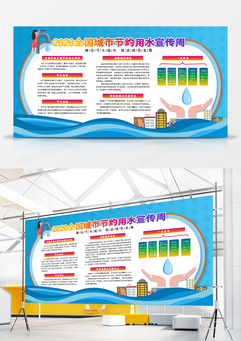 2020全国城市节约用水宣传周科普展板