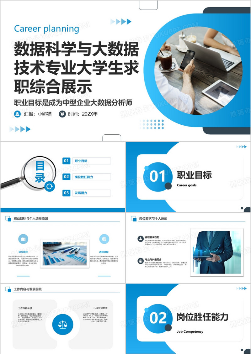 数据科学与大数据技术专业大学生求职综合展示PPT模版