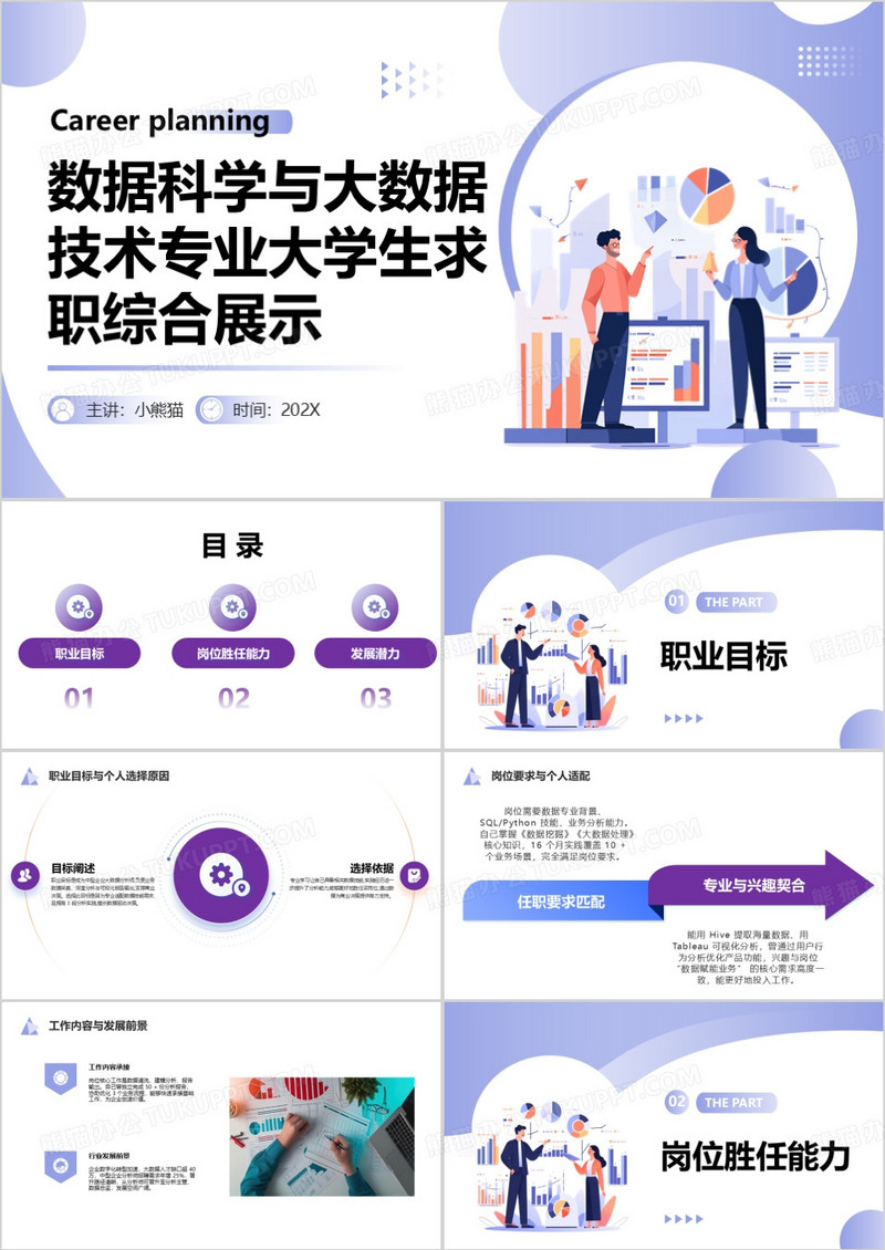 数据科学与大数据技术专业大学生求职综合展示PPT模版