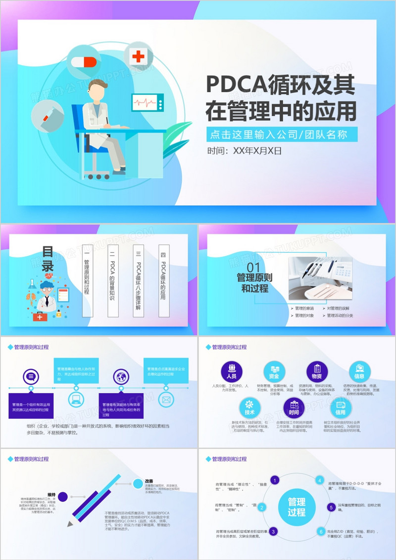 PDCA循环及其在管理中的应用PPT模板