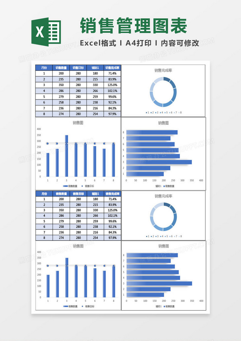 销售管理图表Excel模板