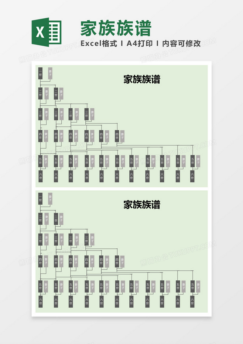 家谱图 范本图片