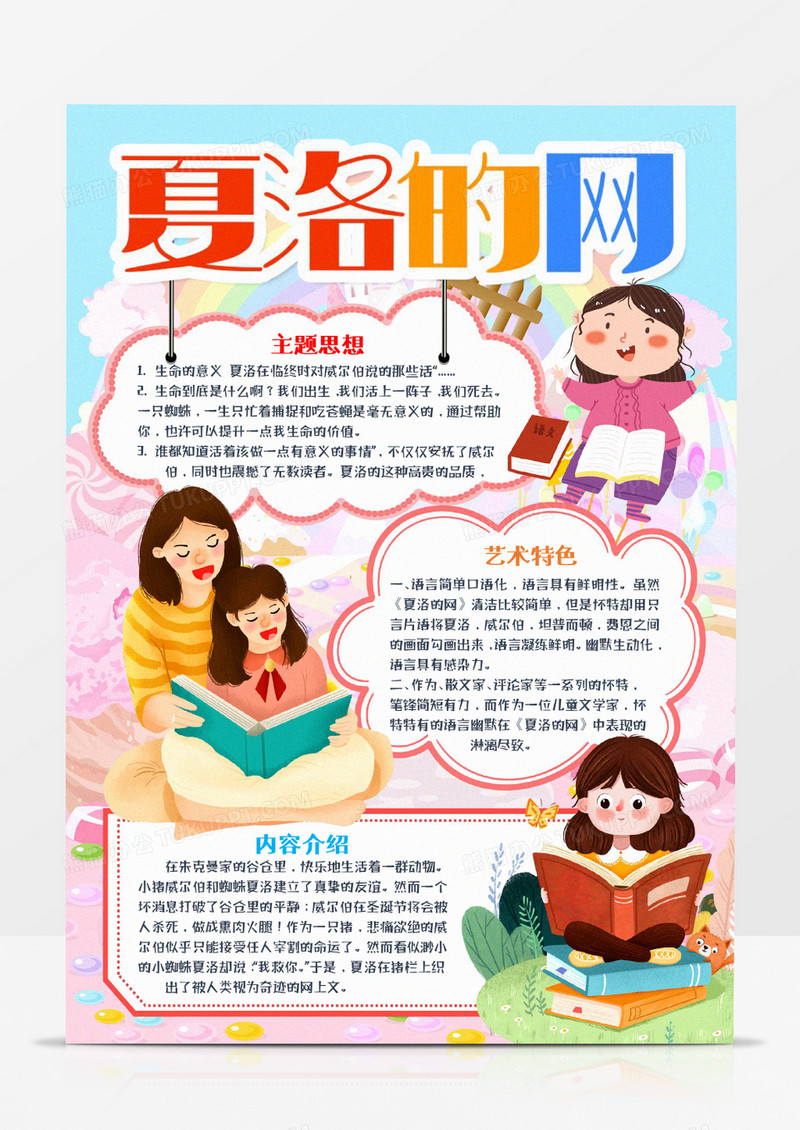 夏洛的网知识宣传小报