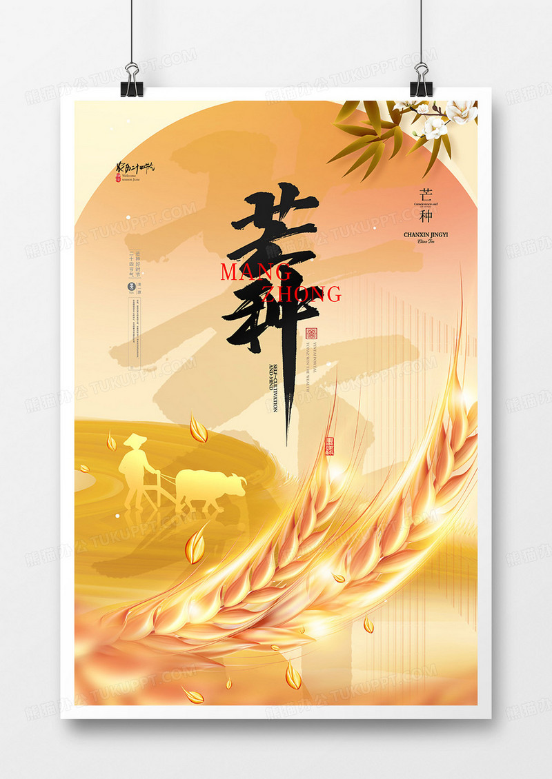 芒种二十四节气大气重点海报