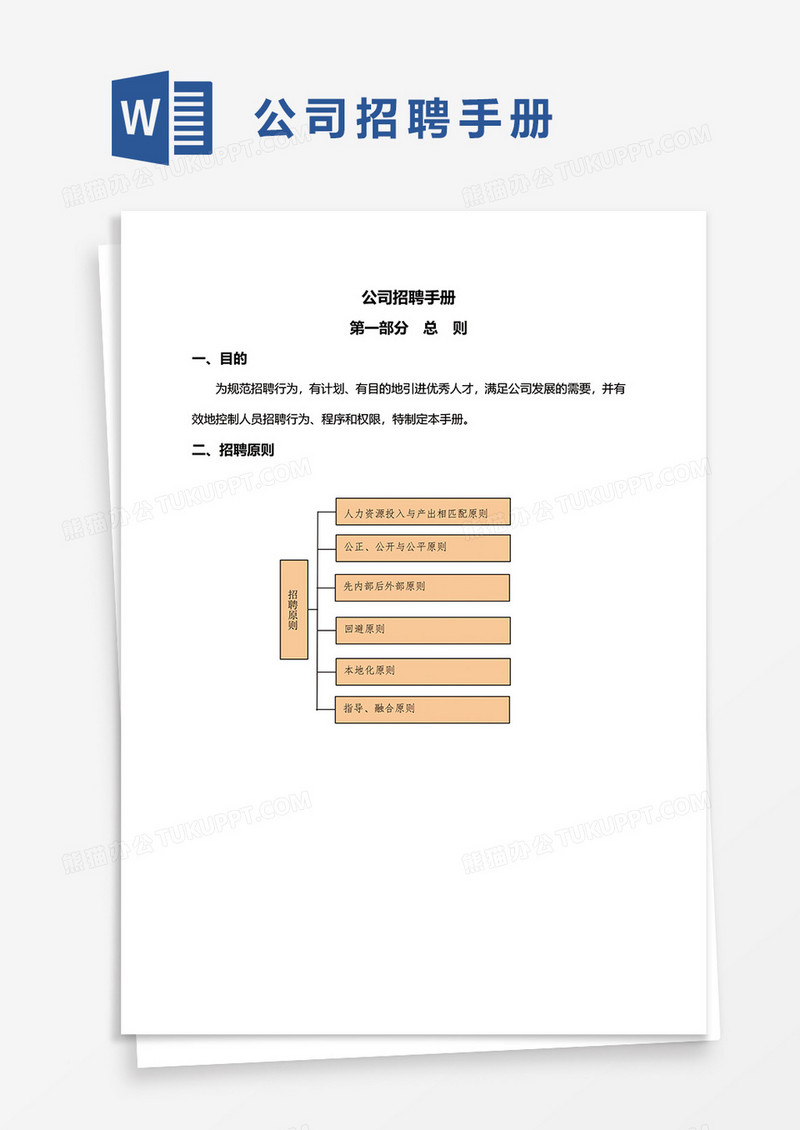 公司招聘手册word模板