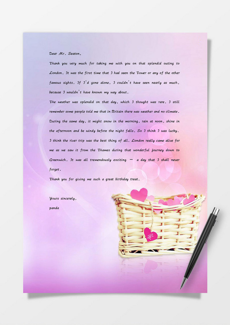 彩色爱心word信纸模板